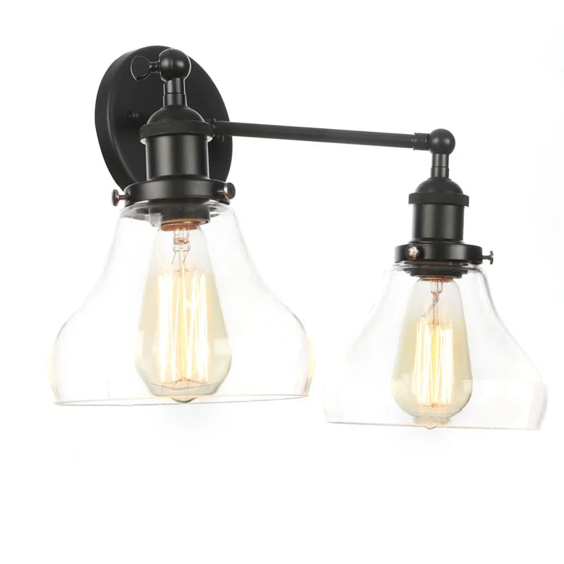 Artfan lighting Black LED Wall Lamp Sconce Industrial Loft Vintage Bathroom Mirror Light