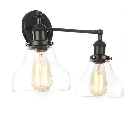 Artfan lighting Black LED Wall Lamp Sconce Industrial Loft Vintage Bathroom Mirror Light