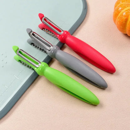 Artfan 3-in-1 Stainless Steel Vegetable Peeler Zester with Plastic Handle