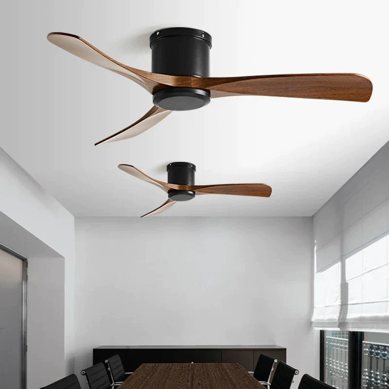 Artfan lighting Black DC Motor Ceiling Fan Remote Control 35W for Home Restaurant