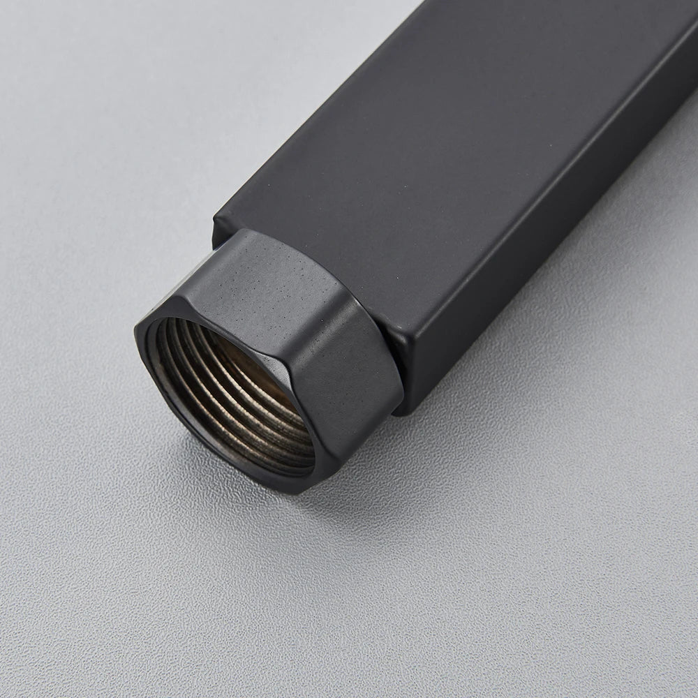 Artfan lighting Black Bathroom Shower Faucet Extension Tube - Round & Square 30/40cm General Interface