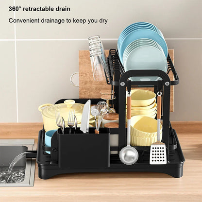 Artfan 2 Tier Dish Drainer Storage Rack for Kitchen Countertop Organization