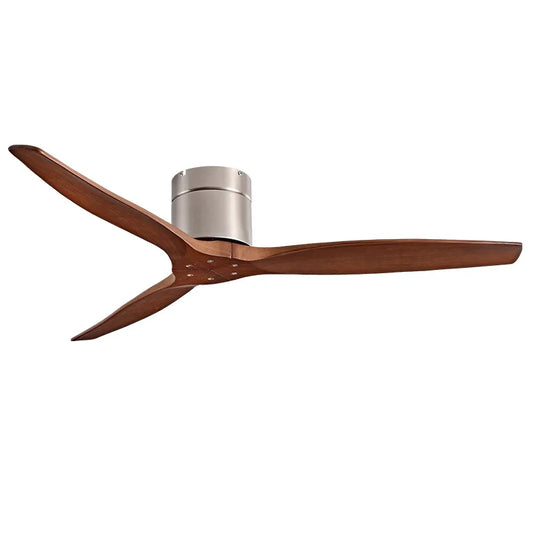 Artfan 52 Inch Brushed Luxury Ceiling Fan with DC Motor, 3 Wood Blades, Remote Control