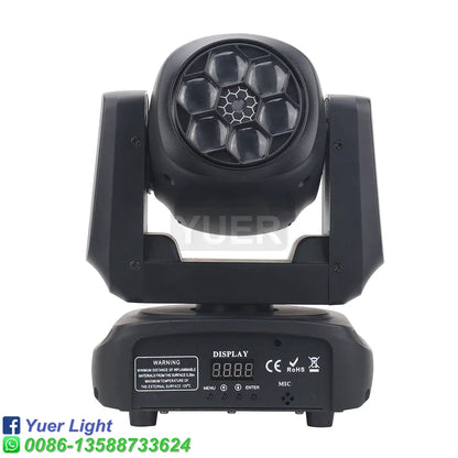 Artfan 6X15W RGBW Bee Eye Laser Moving Head Light DMX512 10/15CH Strobe DJ Disco Stage