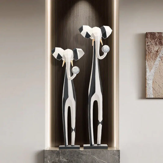 Artfan Abstract Art Living Room TV Cabinet, Modern High-End Decor, Large & Slender