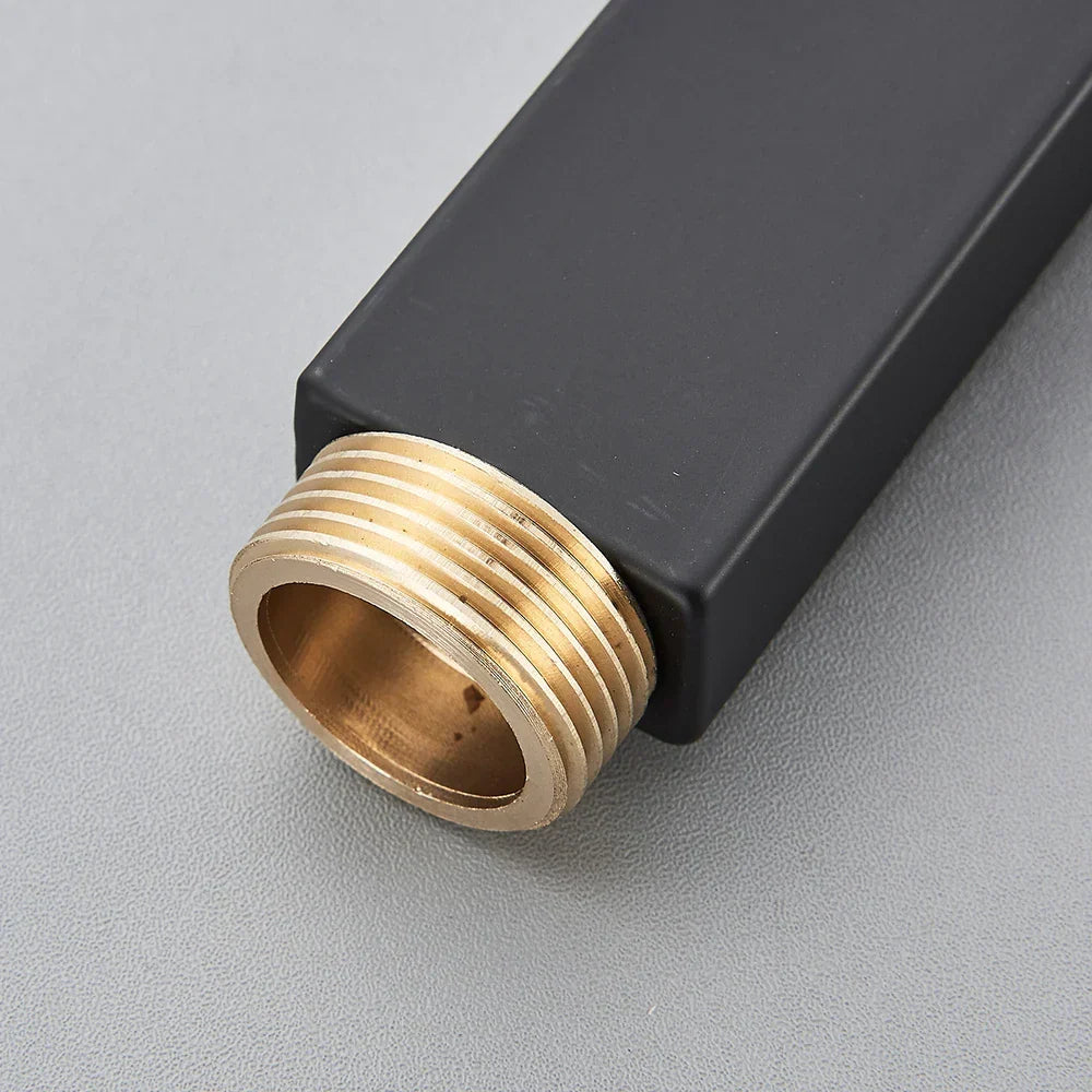 Artfan lighting Black Bathroom Shower Faucet Extension Tube - Round & Square 30/40cm General Interface