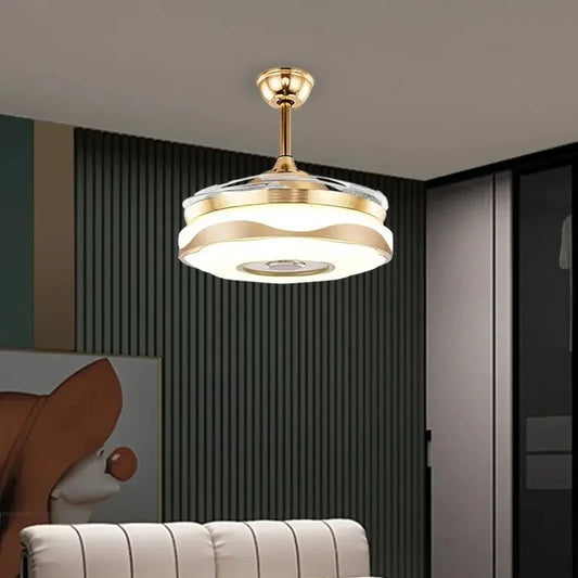 Artfan 42" Gold Bluetooth Ceiling Fan Light with Remote & RGB Color Control
