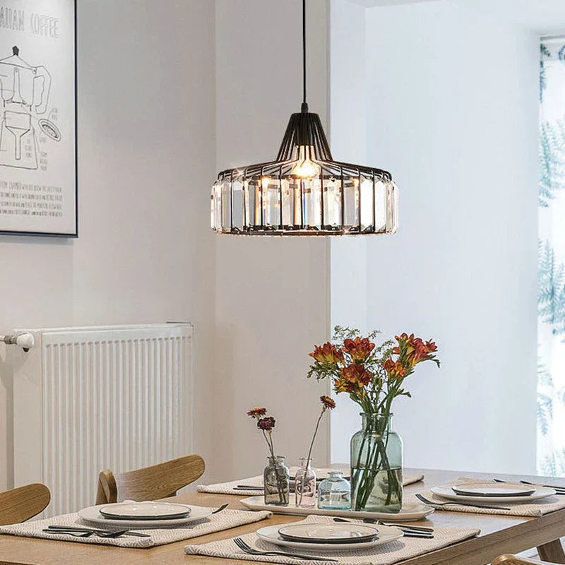 Artfan lighting Black LED Pendant Chandelier for Kitchen Dining Room, Modern Nordic Design
