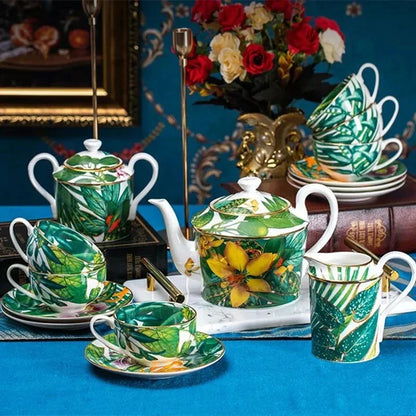 Artfan Green Leaf Collection: Tableware, Plates, Coffeeware, Teaware, Saucers, Bowl, Tray