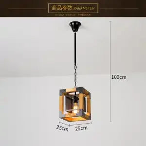 Artfan 6-Head Industrial Style Pendant Lamp - Retro Solid Wood Iron Table Light