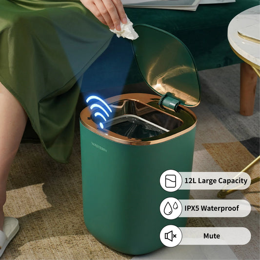 Artfan 12L Smart Sensor Luxury Trash Can for Kitchen and Bathroom