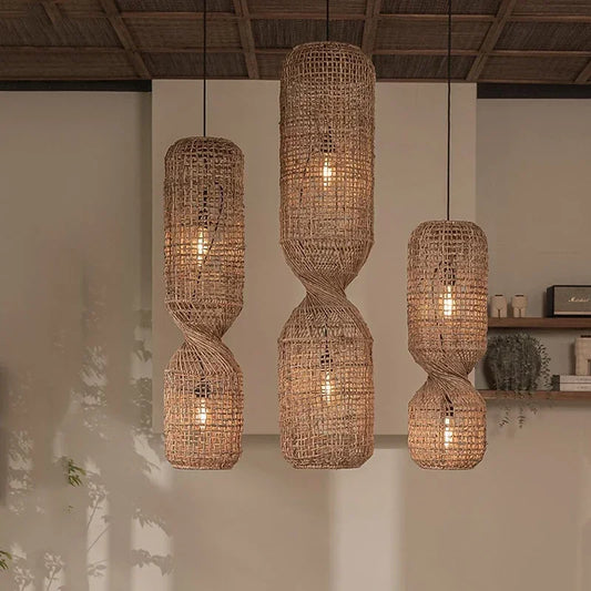 Artfan Wicker Pendant Light: Vintage Chinese Style for Farmhouse, Retro Decor & Restaurant