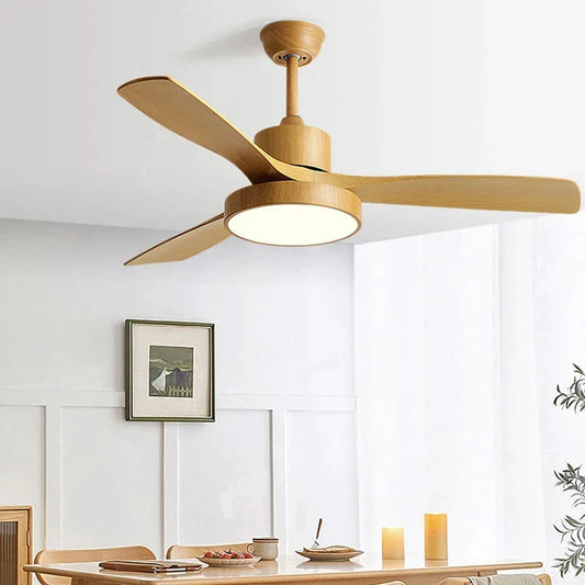 Artfan 42/52 Inch White Black 3 Blade Copper Motor Ceiling Fan Light Remote