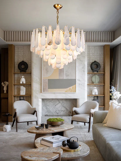 Artfan 2025 Chandelier LED Dimmable Marble Collection for Dining Room & Foyer