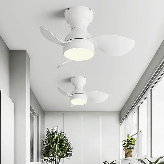 Artfan 22" Modern Black Ceiling Fan Light with DC Remote Control & LED - Bedroom and Restaurant Use