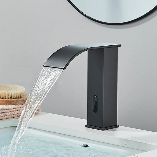 Artfan Automatic Sensor Waterfall Basin Faucet - Touchless Bathroom Sink Tap