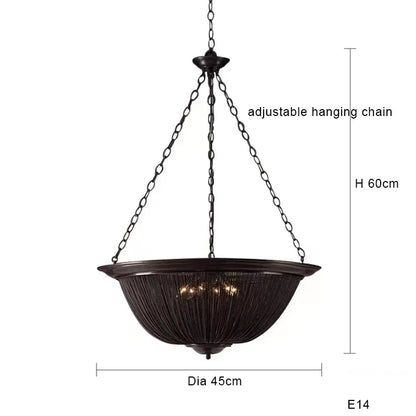 Artfan lighting Black Tassel Ceiling Chandelier: Designer Dimmable Home Decor for Living Room