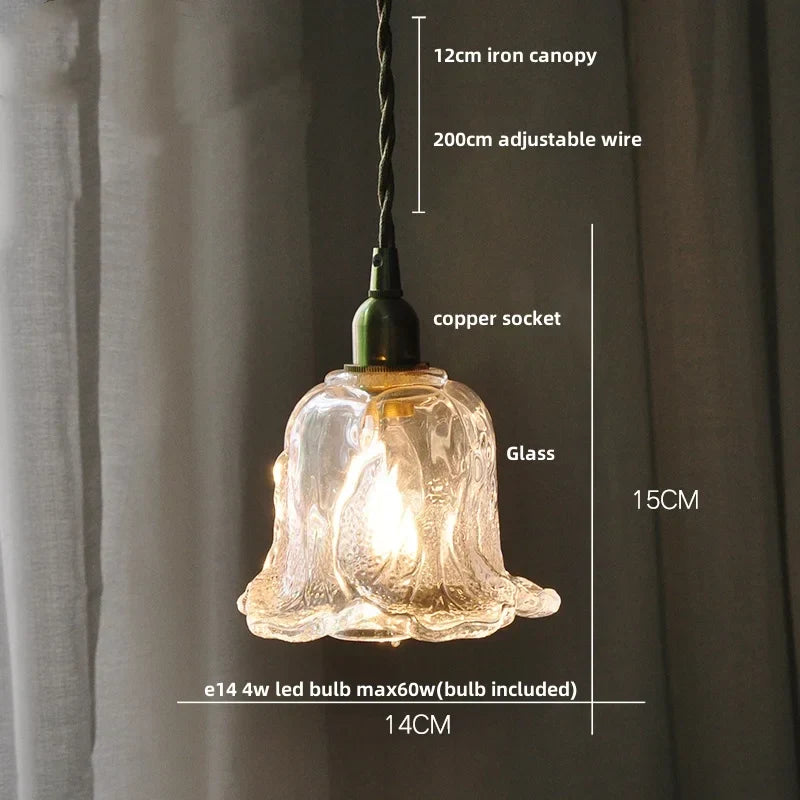 Artfan Amber Glass LED Pendant Light - Nordic Modern Balcony Foyer Coffee Wall Lamp