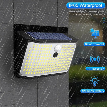 Artfan 208 LED Solar Outdoor Motion Sensor Lights 3 Mode Wireless Waterproof Security