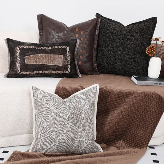 Artfan lighting Black White Sofa Pillowcase: Modern Minimalist Living Room Cushion Cover