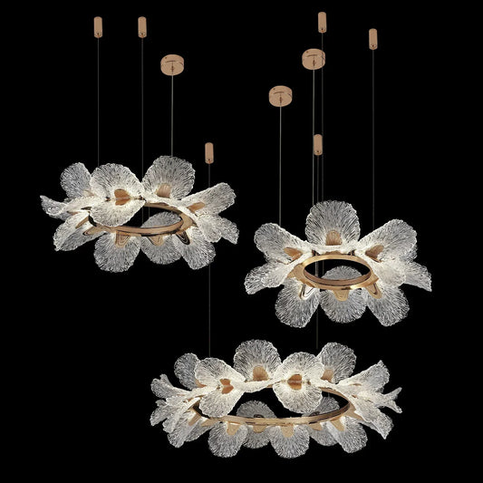 Artfan Acrylic Petal Shade Pendant Light Fixture for Dining Room Home Decor
