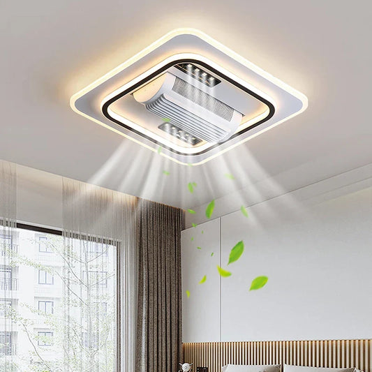 Artfan lighting Bladeless LED Ceiling Fan Light: Modern Invisible Fan Lamp for Bedroom & Living Room