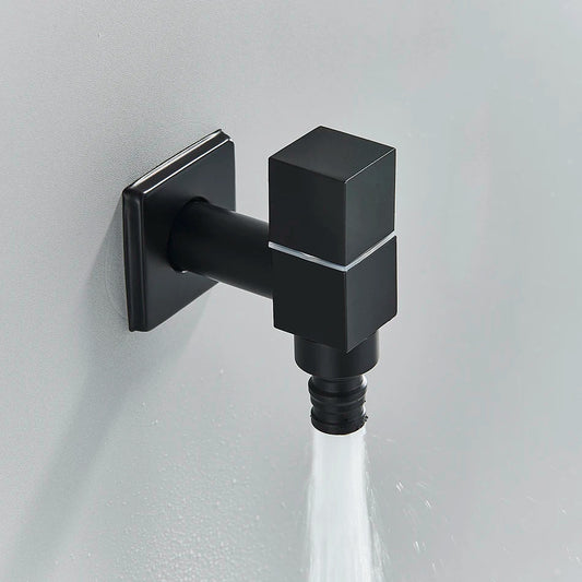 Artfan lighting Black Brass Wall Mounted Washing Machine Faucet for Outdoor Use