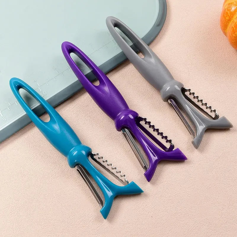 Artfan 3-in-1 Stainless Steel Vegetable Peeler Zester with Plastic Handle