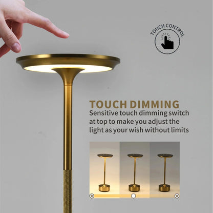 Artfan Aluminum LED Desk Lamp Touch Switch Cordless Table Light for Living Room