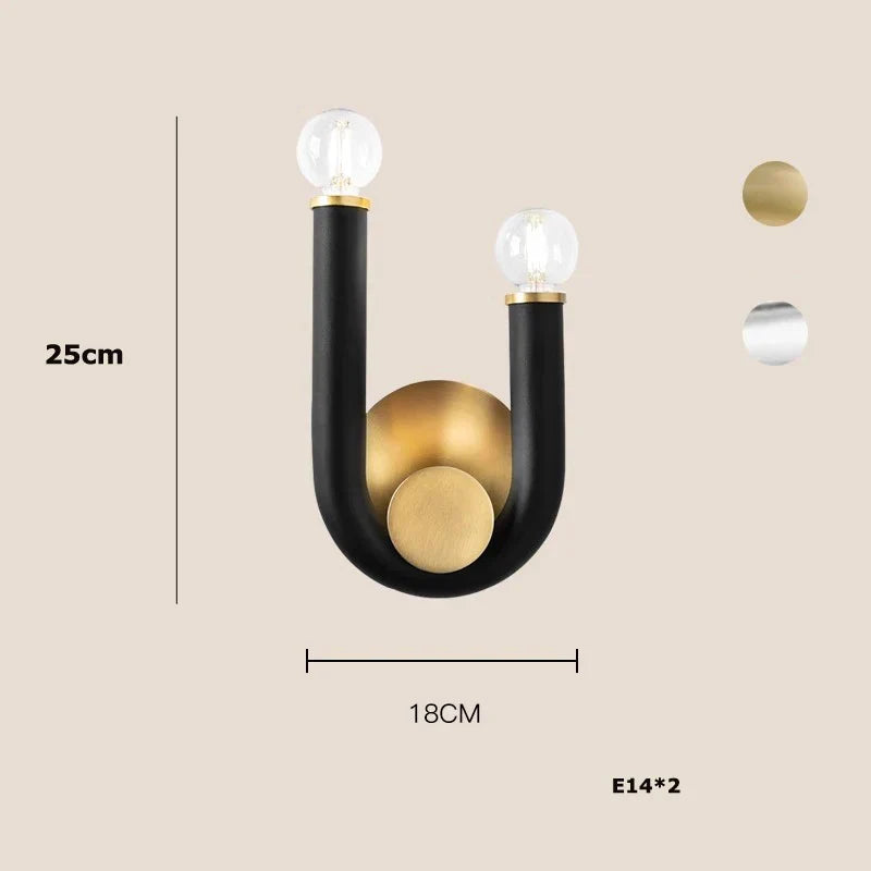 Artfan lighting Black Aluminum Tube Dimmable LED Chandelier with U-Shaped Design