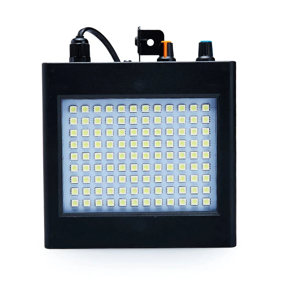 Artfan 108 LED RGB White Strobe Stage Lighting - Sound Activated Disco Party DJ
