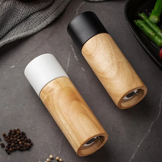 Artfan 6-Inch Manual Wooden Salt Pepper Grinder, Multi-Purpose Ceramic Kitchen Tool