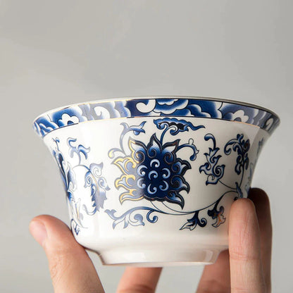 Artfan 350ml Ceramic Gaiwan Porcelain Tea Cup Set