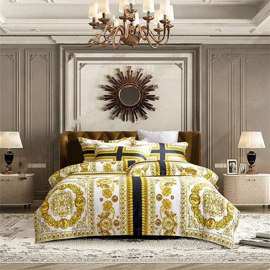 Artfan 1200TC Golden Egyptian Cotton King Queen Bedding Set, Custom Size Option
