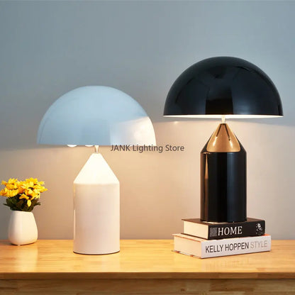 Artfan Atollo Bedroom Table Lamp - Luxury Metal Mushroom Desk Light
