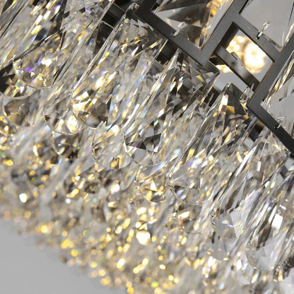 Artfan lighting Black Crystal LED Chandelier for Living Room, Dining Room, Kitchen, Bedroom