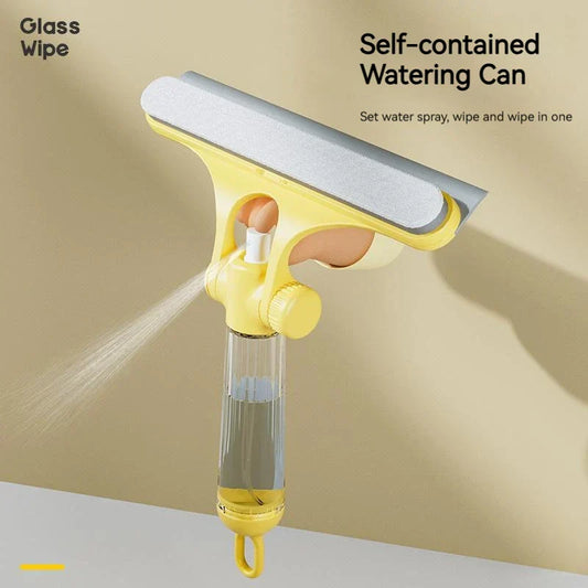 Artfan 4-In-1 Window Cleaning Brush with Spray for Sparkling Glass Mirrors & Cars