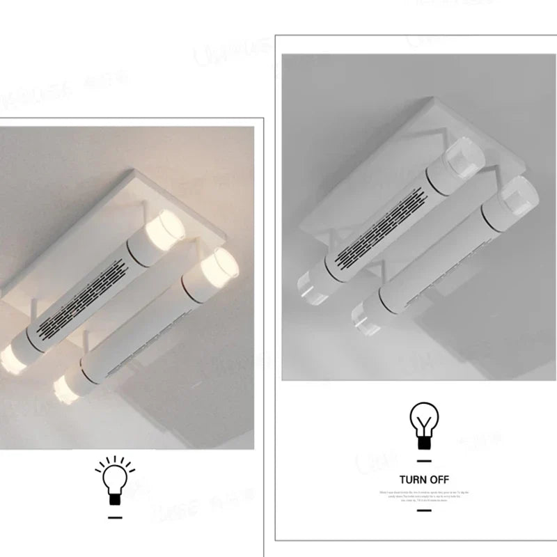 Artfan lighting Bladeless Ceiling Fan with Remote Control LED Light Fixture for Home Décor