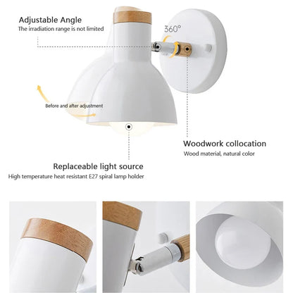 Artfan Angel Adjustable LED Wall Sconce Light for Bedroom Living Room