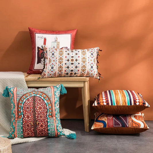Artfan Abstract Geometric Cushion Cover 45x45cm for Sofa & Bedroom Decoration