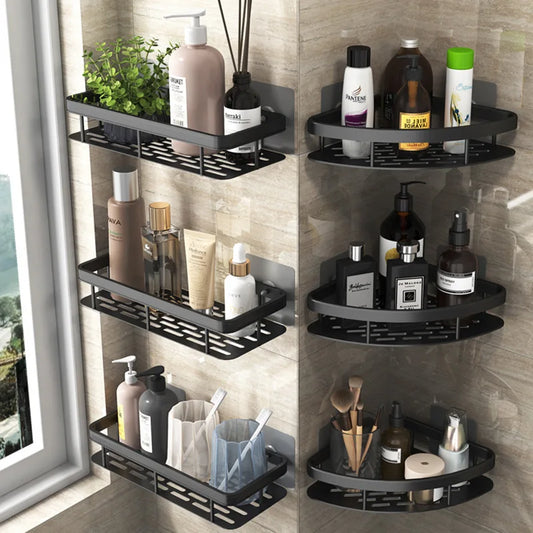 Artfan Aluminum Corner Shower Storage Rack - Punch-free Bathroom Shelf Organizer