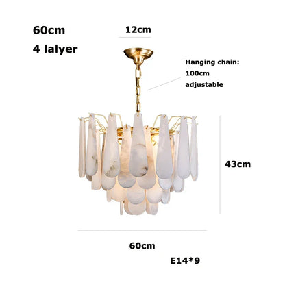 Artfan 2025 Chandelier LED Dimmable Marble Collection for Dining Room & Foyer