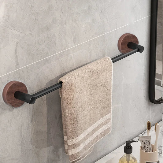 Artfan Matte Black Wall Mounted Towel Bar - Modern Bathroom Accessories Holder