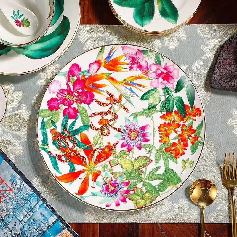 Artfan Green Leaf Collection: Tableware, Plates, Coffeeware, Teaware, Saucers, Bowl, Tray