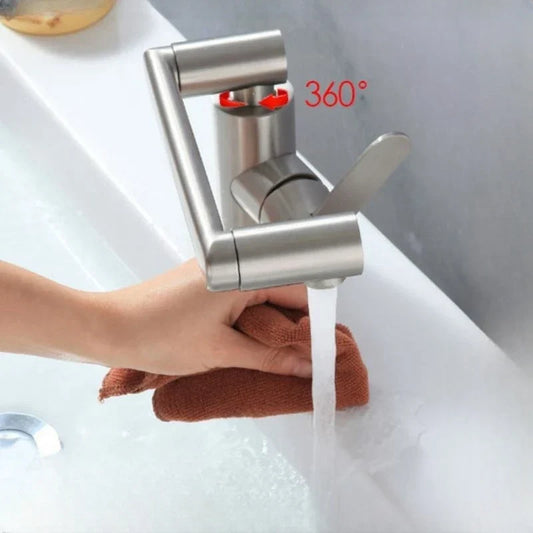 Artfan 304 Stainless Steel Bathroom Faucet, Hot & Cold Water, Kitchen Basin, Bathroom Accessories