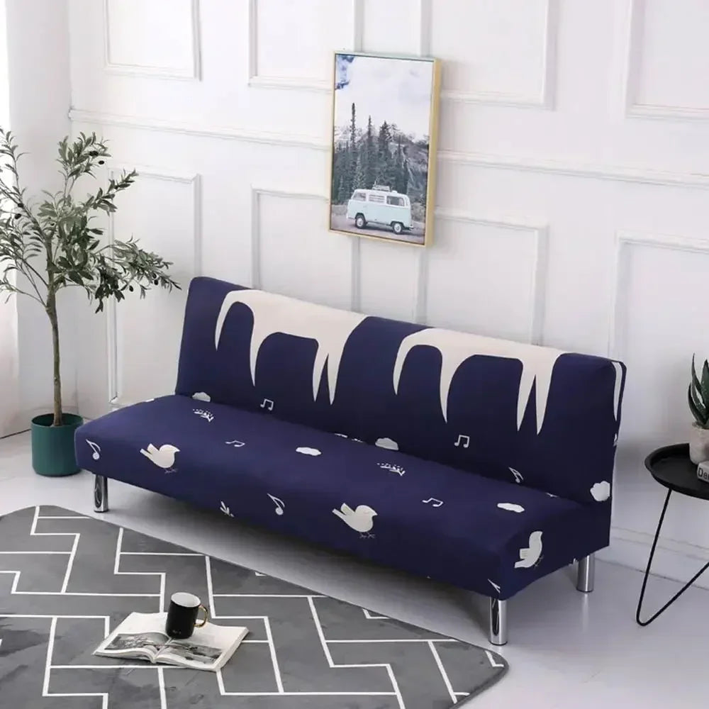 Artfan Armless Futon Sofa Cover Slipcover Elastic No Armrest