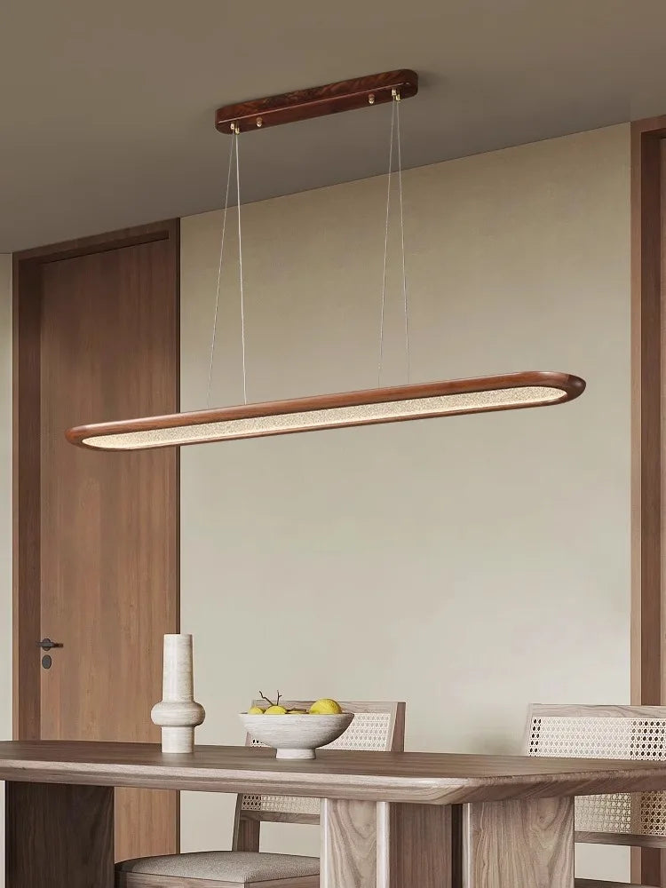 Artfan lighting Black Walnut Wooden Ceiling Chandelier LED Pendant Lamp for Modern Home Decor