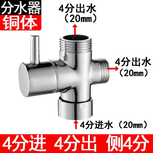 Artfan 3-Way Shower Head Diverter Valve | Three Function Switch Adapter - Bathroom Accessories