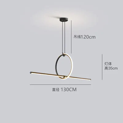Artfan lighting Black LED Ceiling Chandelier with Remote Control for Modern Minimalist Home Decor