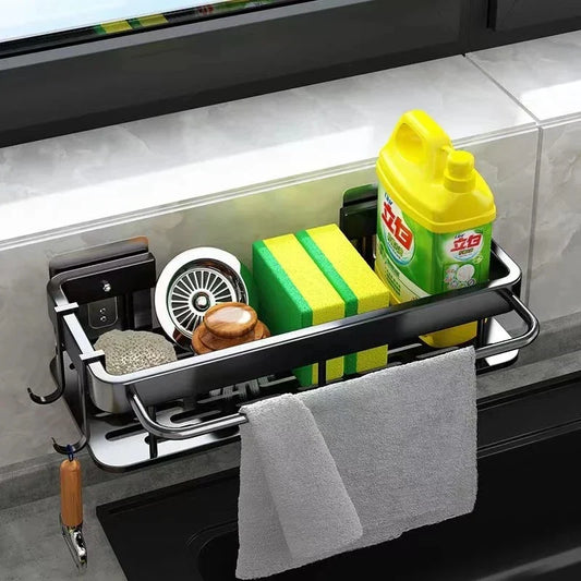 Artfan Aluminum Corner Shelf: Wall Mount Storage Rack for Bathroom & Kitchen Essentials